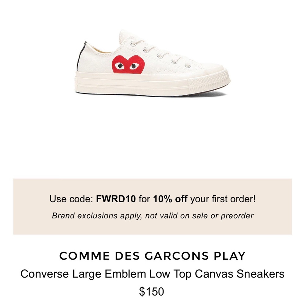 Comme des garcons play converse ❤️
